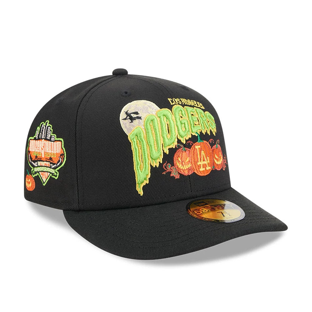 Pictured is this MLB Pumpkin Patch LA Dodgers 59FIFTY Fitted cap in black. 1