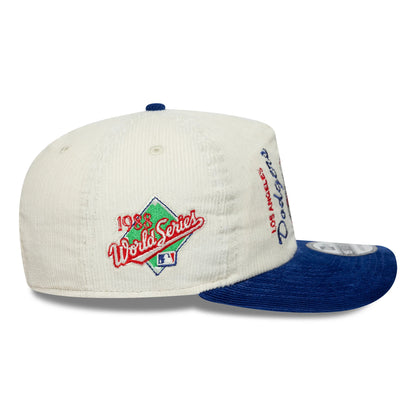 Pictured is this MLB Retro Dynasty LA Dodgers Cord 19TWENTY cap in cream & blue. 5