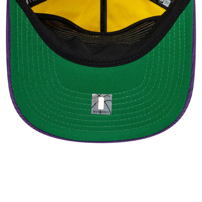 Pictured is this NBA Retro Dynasty LA Lakers Cord 19TWENTY cap in yellow & purple. 2
