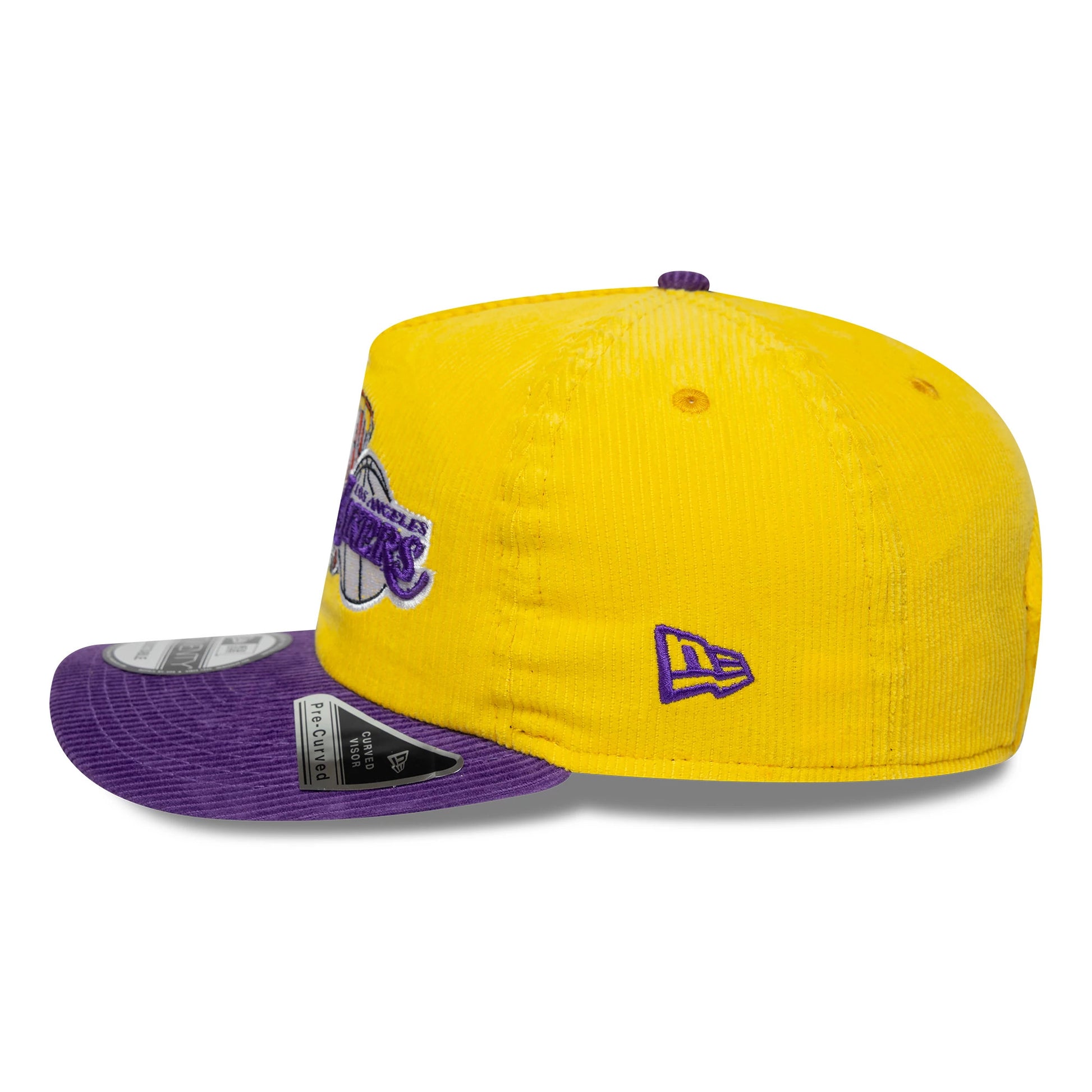 Pictured is this NBA Retro Dynasty LA Lakers Cord 19TWENTY cap in yellow & purple. 5