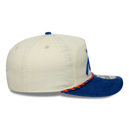 Pictured is this MLB Retro Dynasty New York Mets Cord 19TWENTY cap in cream & blue. 5