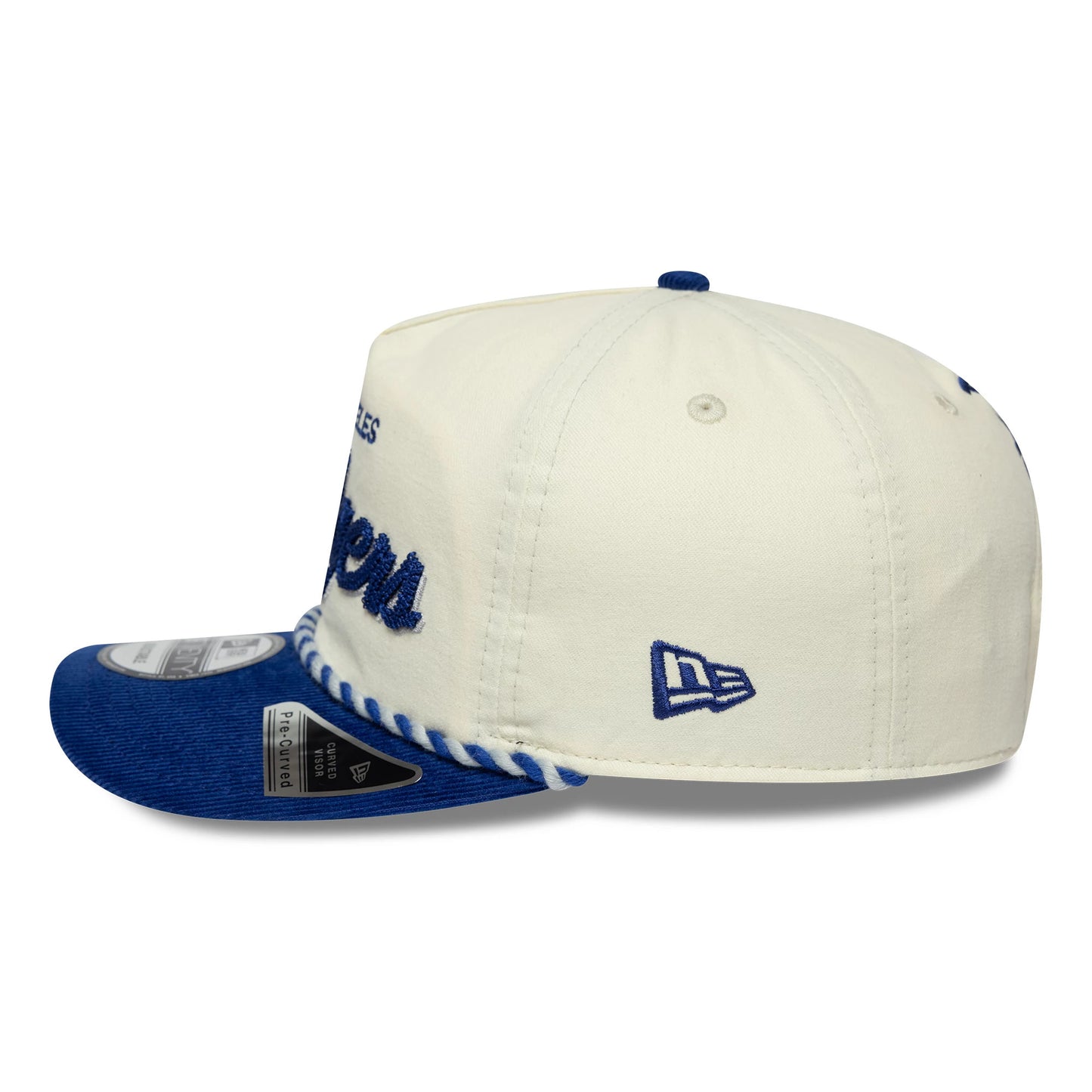Pictured is this MLB Retro Dynasty LA Dodgers Cord 19TWENTY cap in cream & blue. 5