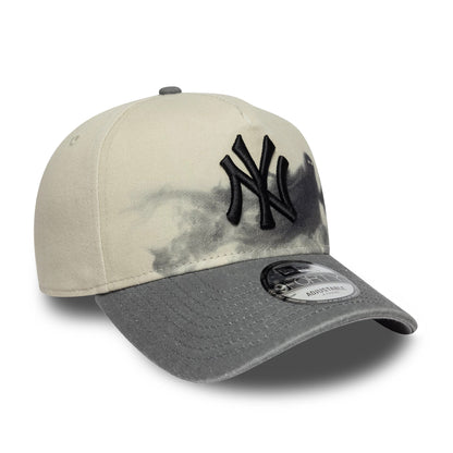 Pictured is this MLB Spectral New York Yankees 9FORTY A-Frame cap in Cream & Grey. 3