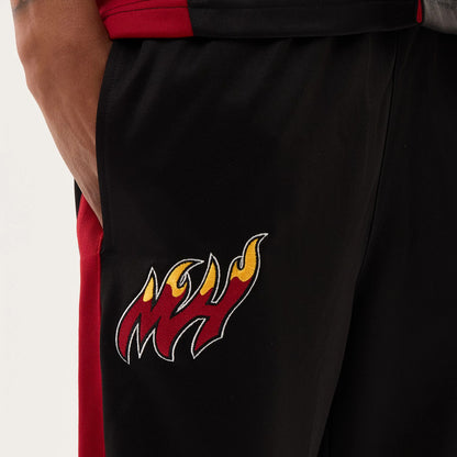 The model is wearing this NBA Hardwood Classic Straight Miami Heat Straight Leg Joggers in black. 4