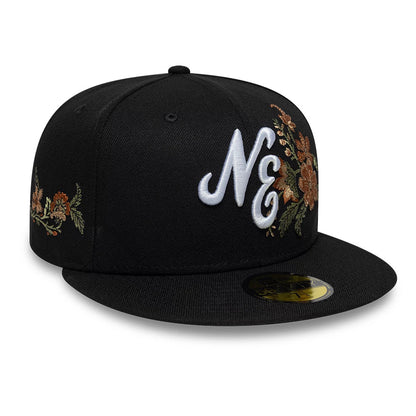 Pictured is this New Era Floral 59FIFTY Fitted cap in black. 3