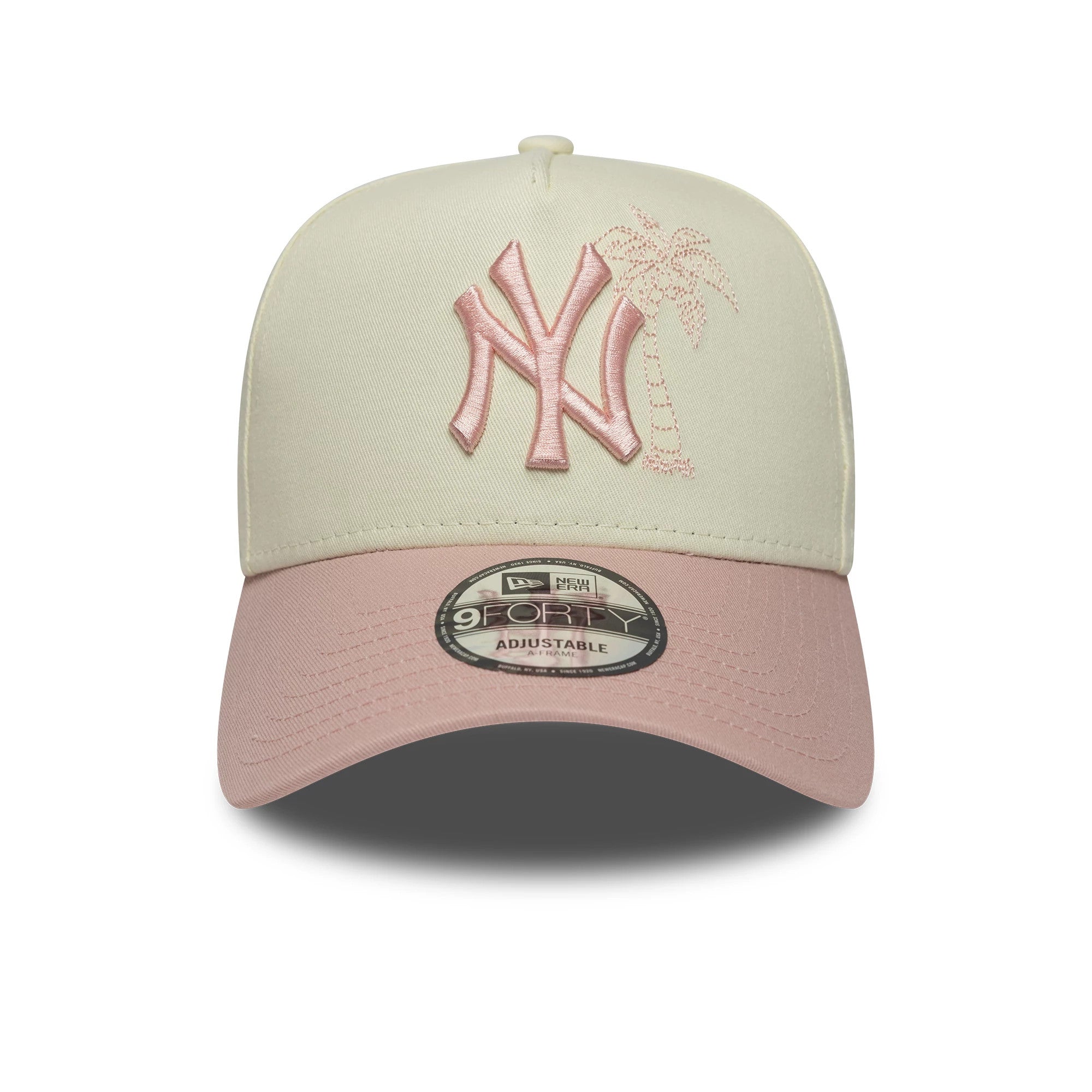 Pictured is this MLB Icon E-Frame New York Yankees 9FORTY A-Frame cap in white. 2