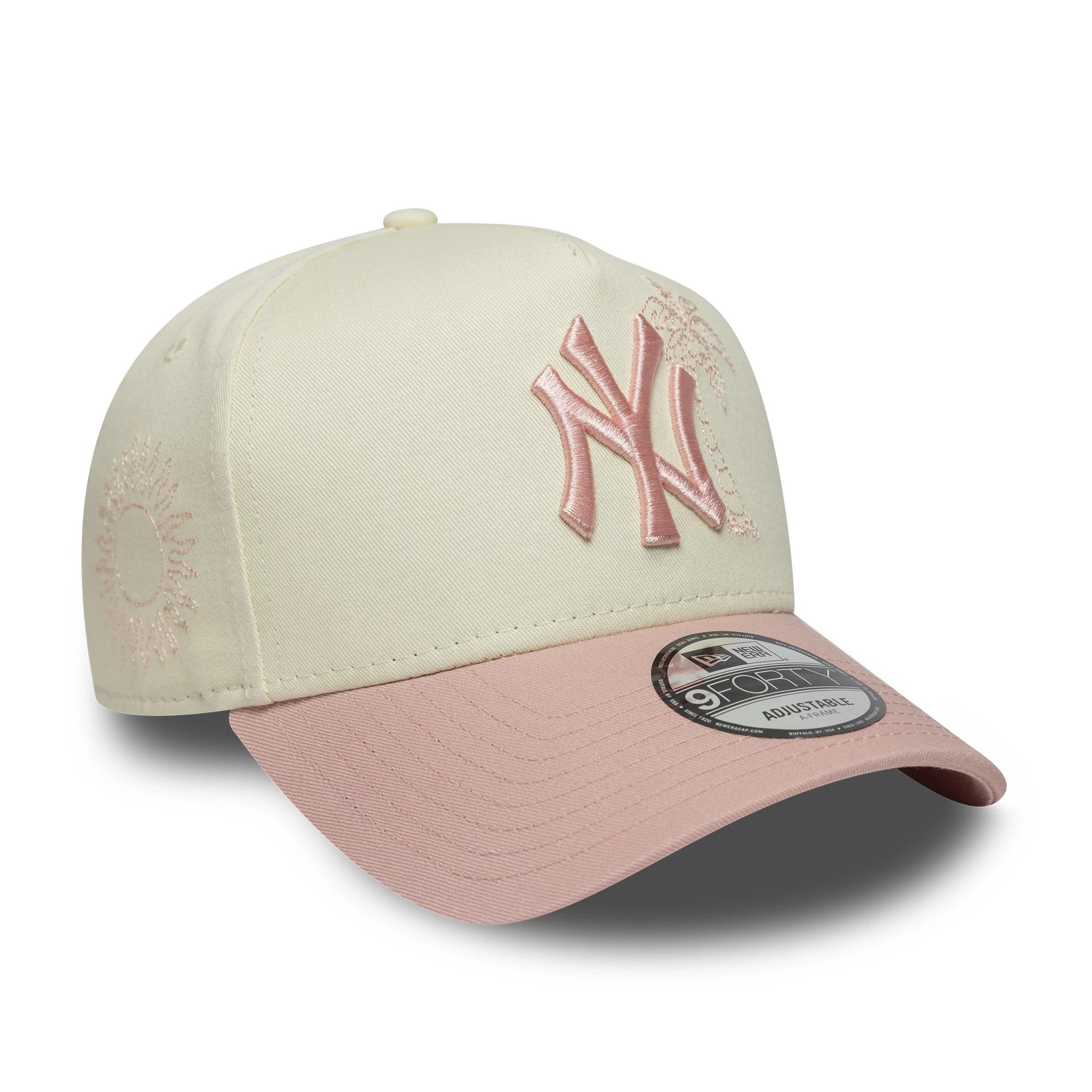 Pictured is this MLB Icon E-Frame New York Yankees 9FORTY A-Frame cap in white. 3