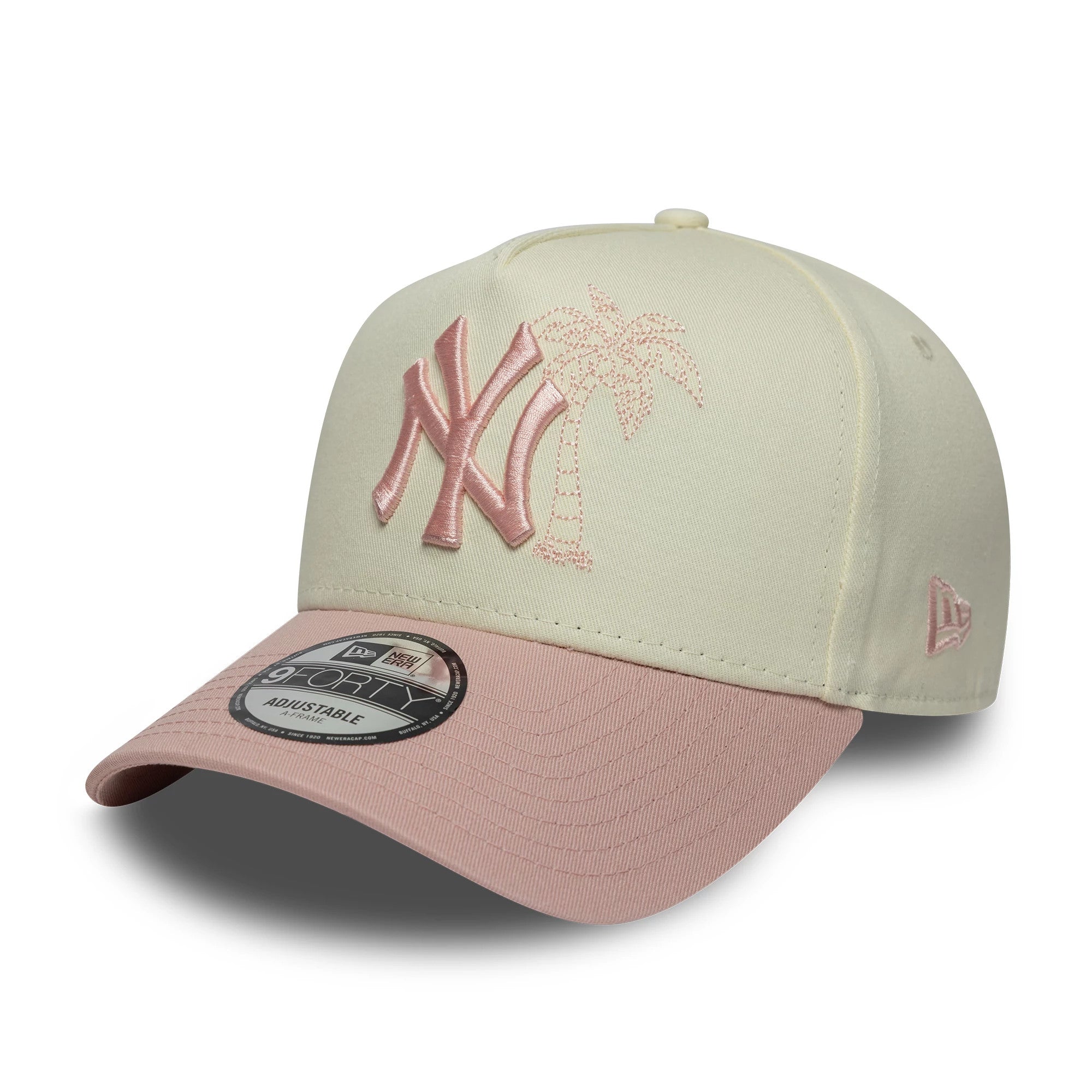 Pictured is this MLB Icon E-Frame New York Yankees 9FORTY A-Frame cap in white. 1