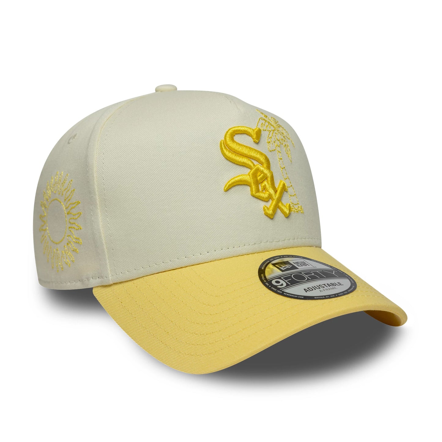 Pictured is this MLB Icon E-Frame Chicago White Sox 9FORTY A-Frame cap in white. 3