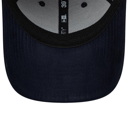 Pictured is this New Era Suede Visor 39THIRTY Stretch Fit cap in navy. 7