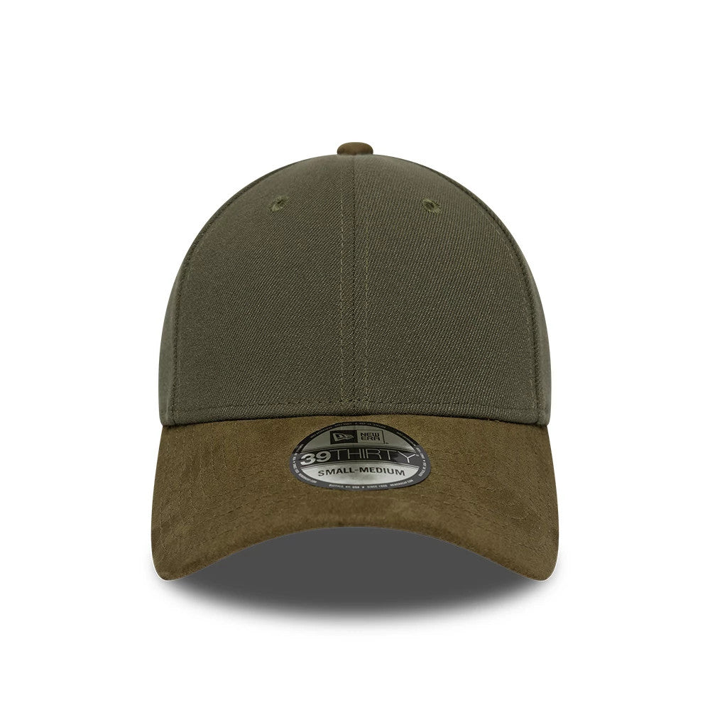 Pictured is this New Era Suede Visor 39THIRTY Stretch Fit cap in green. 2