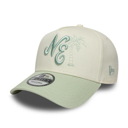 Pictured is this New Era Icon E-Frame Brand New Era 9FORTY A-Frame cap in white. 1