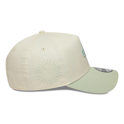 Pictured is this New Era Icon E-Frame Brand New Era 9FORTY A-Frame cap in white. 7