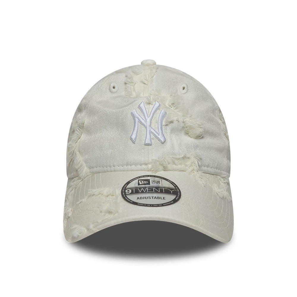 Pictured is this MLB Frayed New York Yankees 9TWENTY cap in light beige. 2