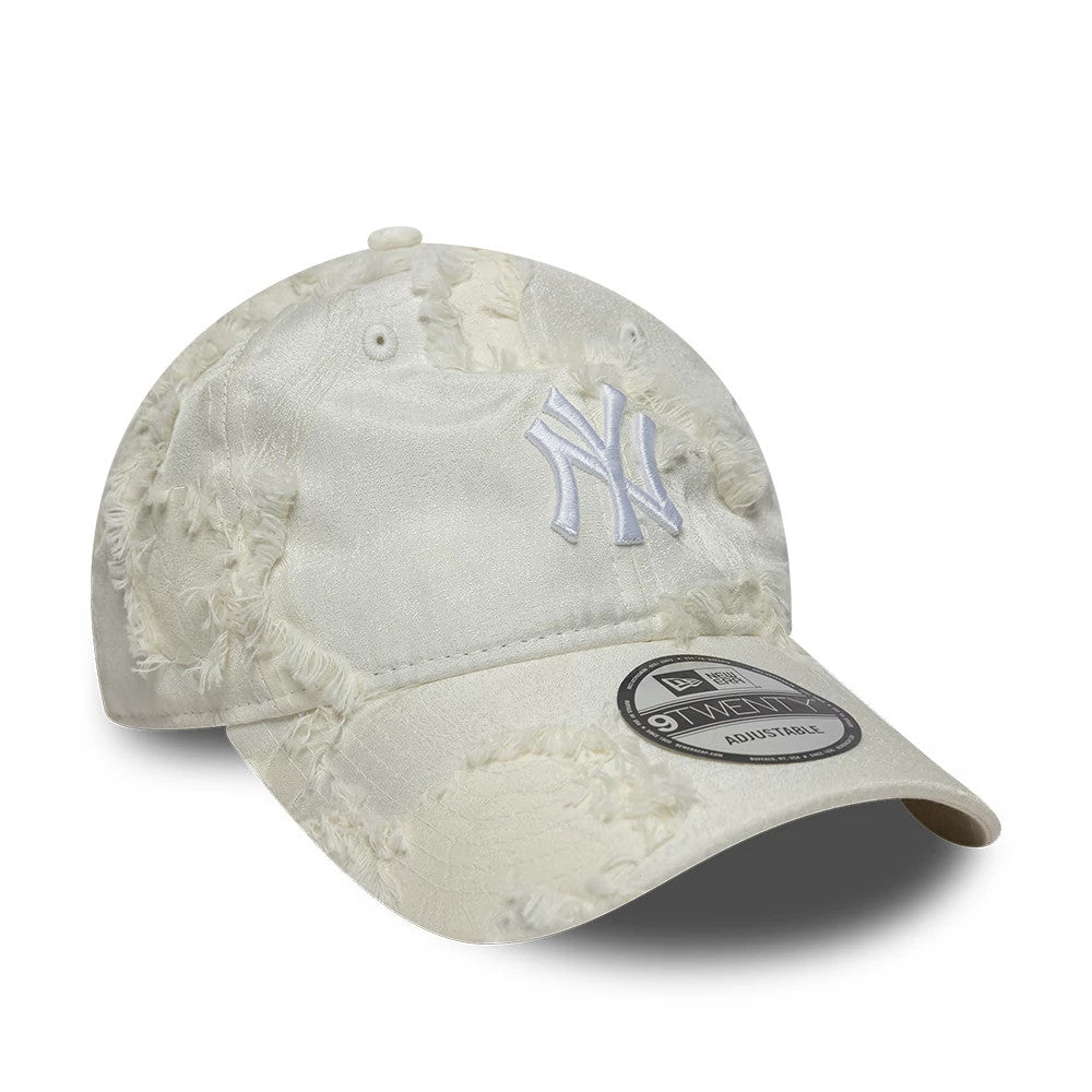 Pictured is this MLB Frayed New York Yankees 9TWENTY cap in light beige. 3