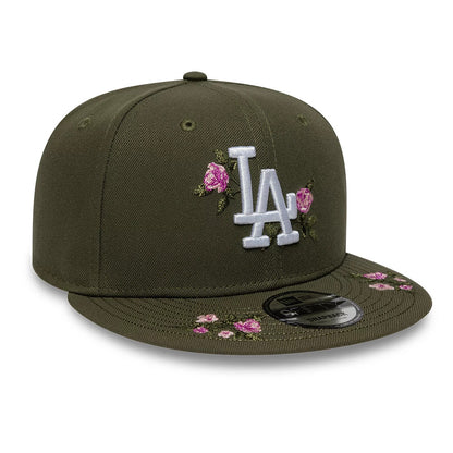 Pictured is this MLB Floral LA Dodgers 9FIFTY Snapback cap in green. 4