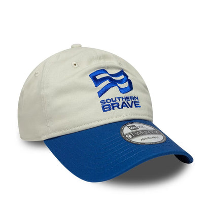 Pictured is this The Hundred 2026 Southern Brave 9TWENTY Adjustable cap in light beige. 3