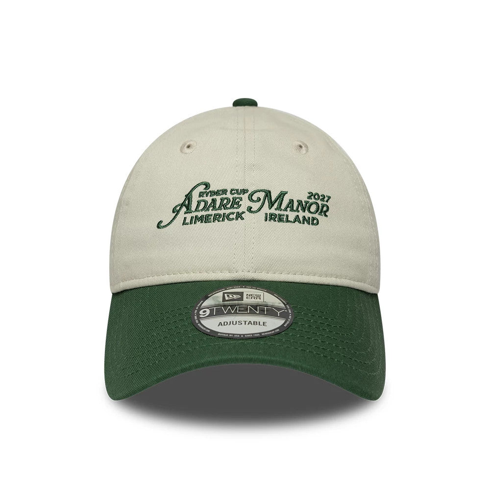 Pictured is this Ryder Cup 2027 Contrast 9TWENTY cap in dark green. 2