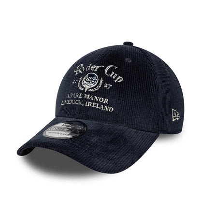 Pictured is this Ryder Cup 2027 Cord 39THIRTY Stretch Fit cap in navy. 1