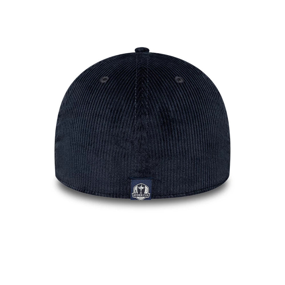 Pictured is this Ryder Cup 2027 Cord 39THIRTY Stretch Fit cap in navy. 6