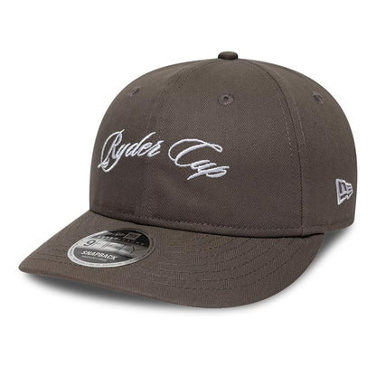 Pictured is this Ryder Cup 2027 Herringbone Retro Crown 9FIFTY cap in grey. 1