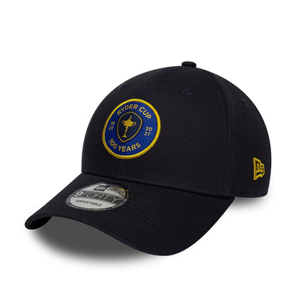 Pictured is this Ryder Cup Europe 2027 100 Years 9FORTY cap in navy. 3