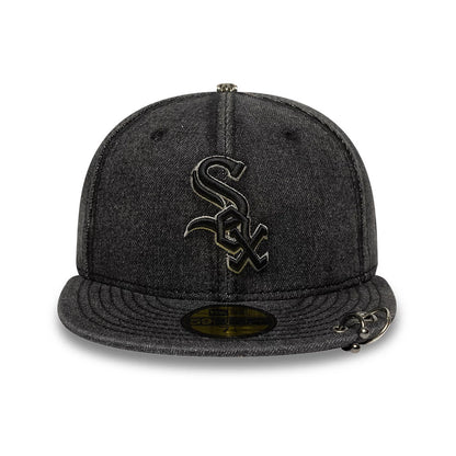 Pictured is this MLB Hardware Chicago White Sox 59FIFTY Fitted cap in black. 2