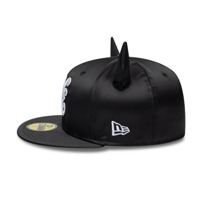 Pictured is this New Era Satin Horn 59FIFTY Fitted cap in black. 4