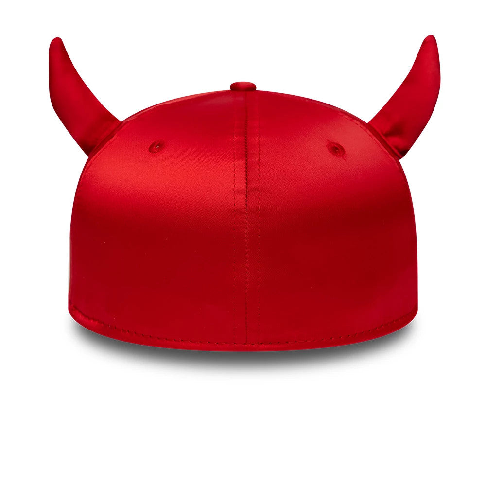 Pictured is this New Era Satin Horn 59FIFTY Fitted cap in red. 6