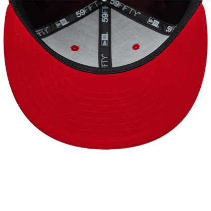 Pictured is this New Era Satin Horn 59FIFTY Fitted cap in red. 7