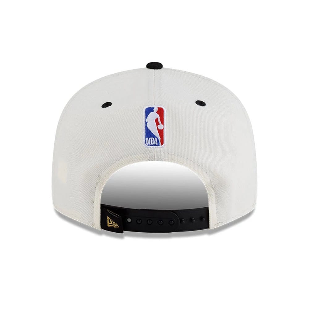 Pictured is this NBA Finals Parade 2026 New York Knicks 9FIFTY Snapback cap in white. 6