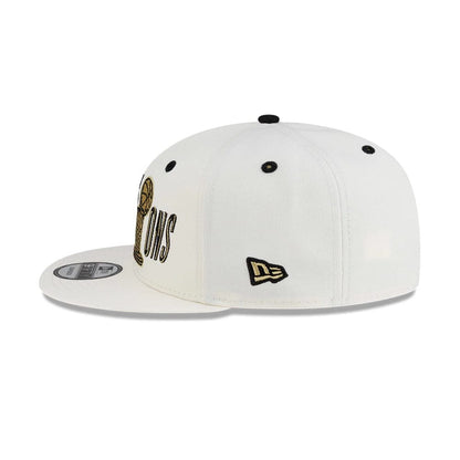 Pictured is this NBA Finals Parade 2026 New York Knicks 9FIFTY Snapback cap in white. 7