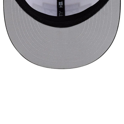 Pictured is this NBA Finals Champions 2026 New York Knicks 9FIFTY Snapback cap in white. 2