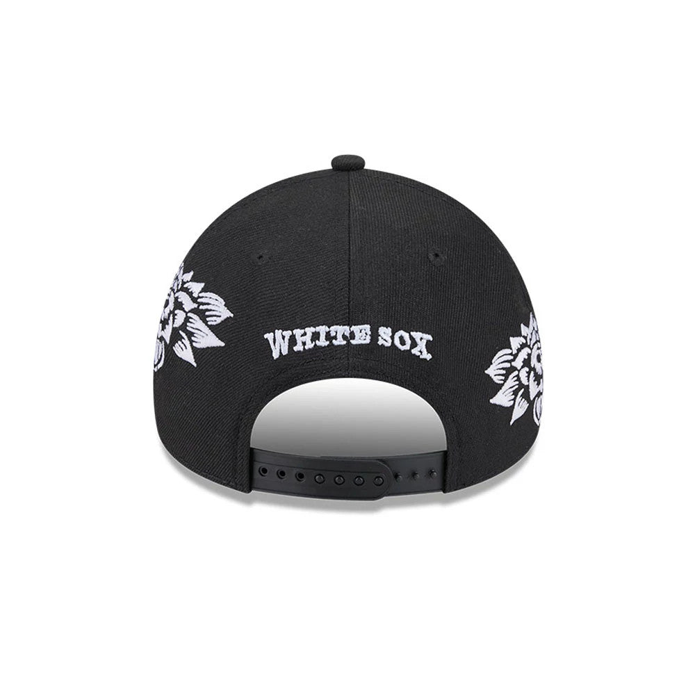 Pictured is this MLB Day Of The Dead Chicago White Sox 9FORTY A-Frame cap in black. 6