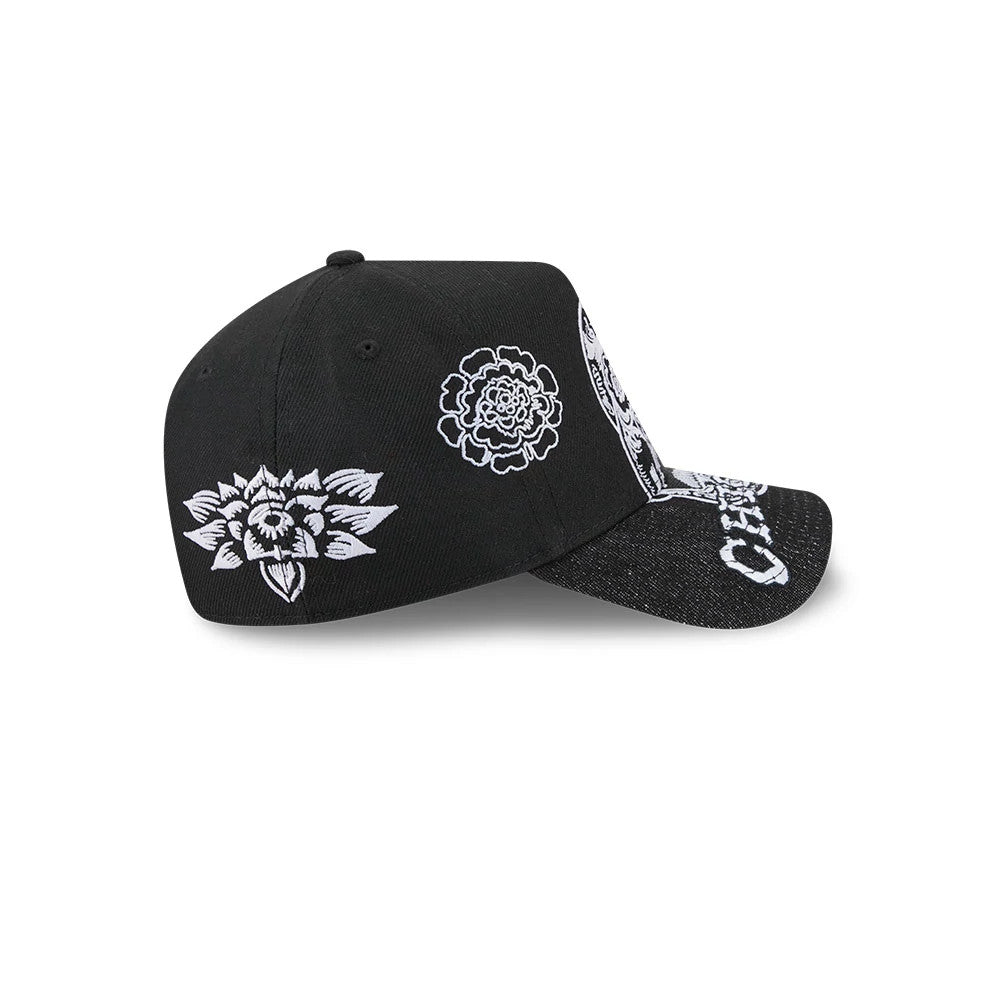 Pictured is this MLB Day Of The Dead Chicago White Sox 9FORTY A-Frame cap in black. 5