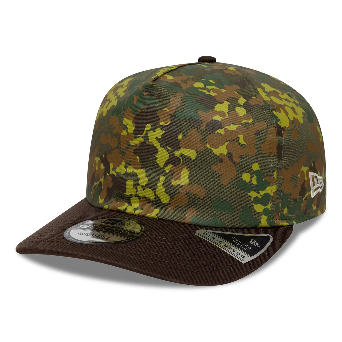 Pictured is this New Era Elevated Basics 19TWENTY cap in green camo. 1