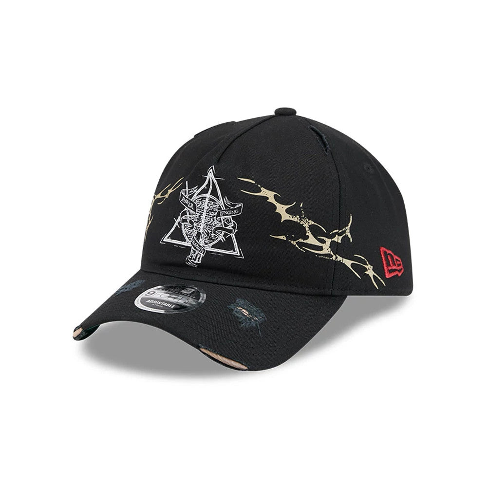 Pictured is this Harry Potter Deathly Hallows 9FORTY A-Frame Unstructured cap in black. 1