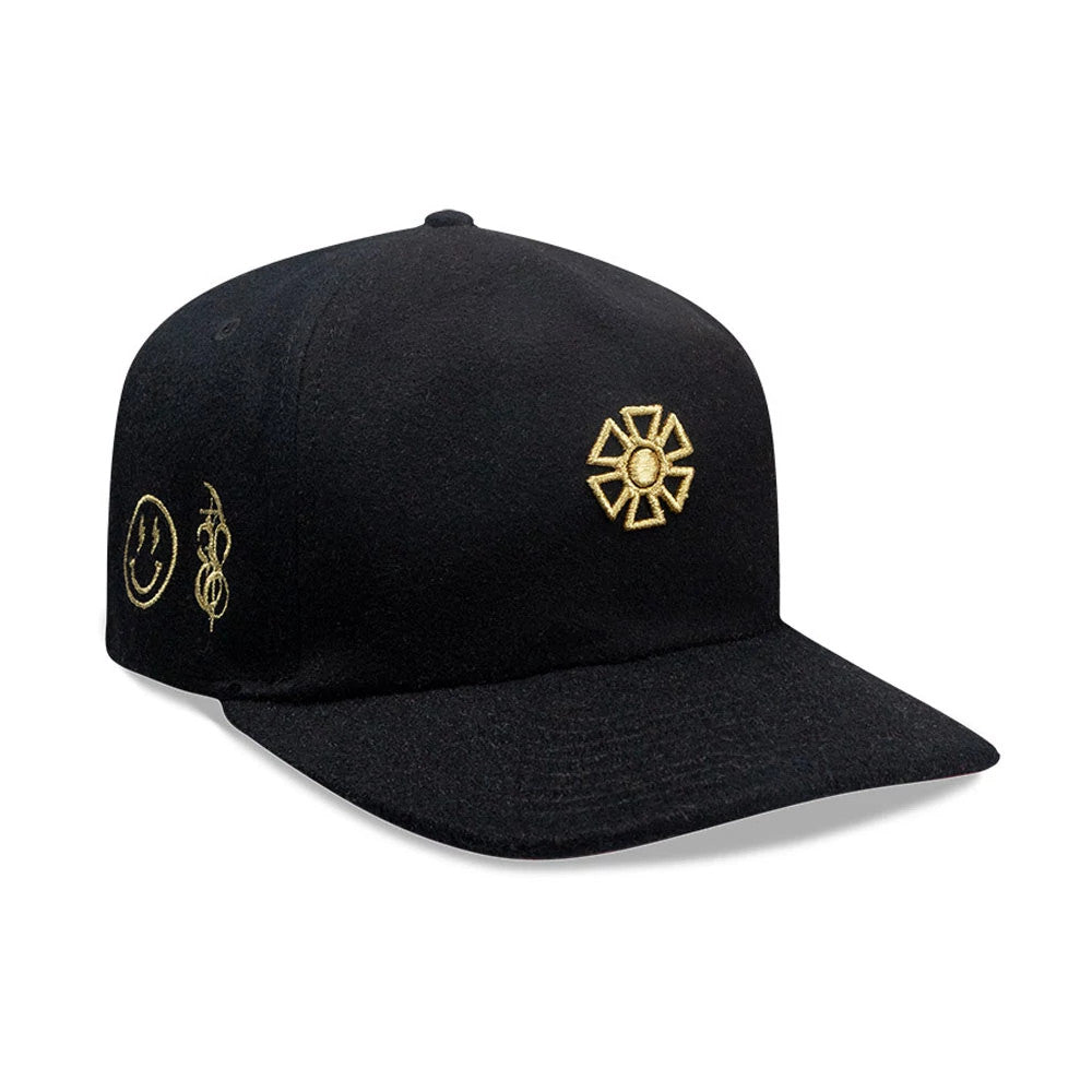 Pictured is this New Era X J Balvin & Ryan Castro Omerta New Era 19TWENTY cap in black. 1