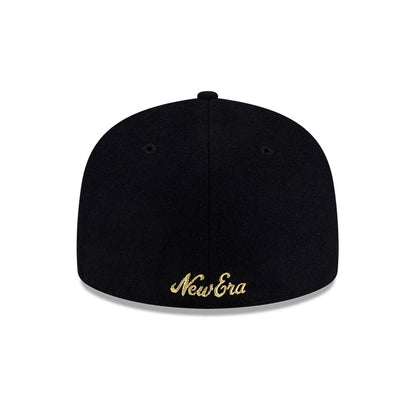 Pictured is this New Era X J Balvin & Ryan Castro Omerta New Era 59FIFTY Fitted cap in black. 4
