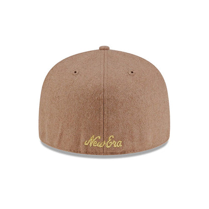 Pictured is this New Era X J Balvin & Ryan Castro Omerta New Era 59FIFTY Fitted cap in beige. 6