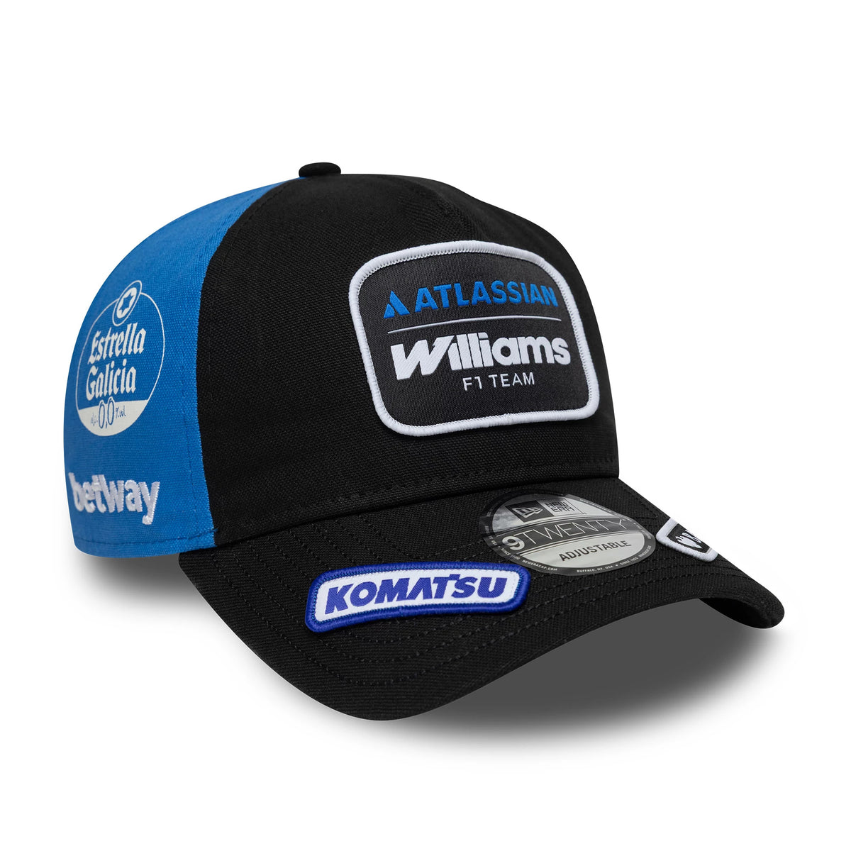 Pictured is this Williams Alex Albon Vegas Race Special 9TWENTY A-Frame cap in black. 4