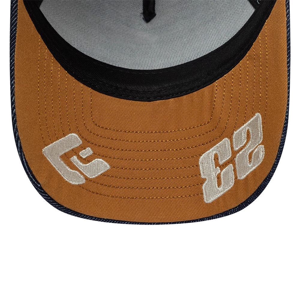 Pictured is this Williams Alex Albon Austin Race Special 9FORTY E-Frame Trucker cap in navy. 2