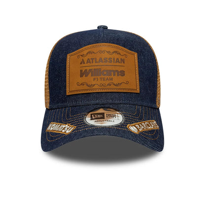 Pictured is this Williams Team Austin Race Special 9FORTY E-Frame Trucker cap in navy. 2