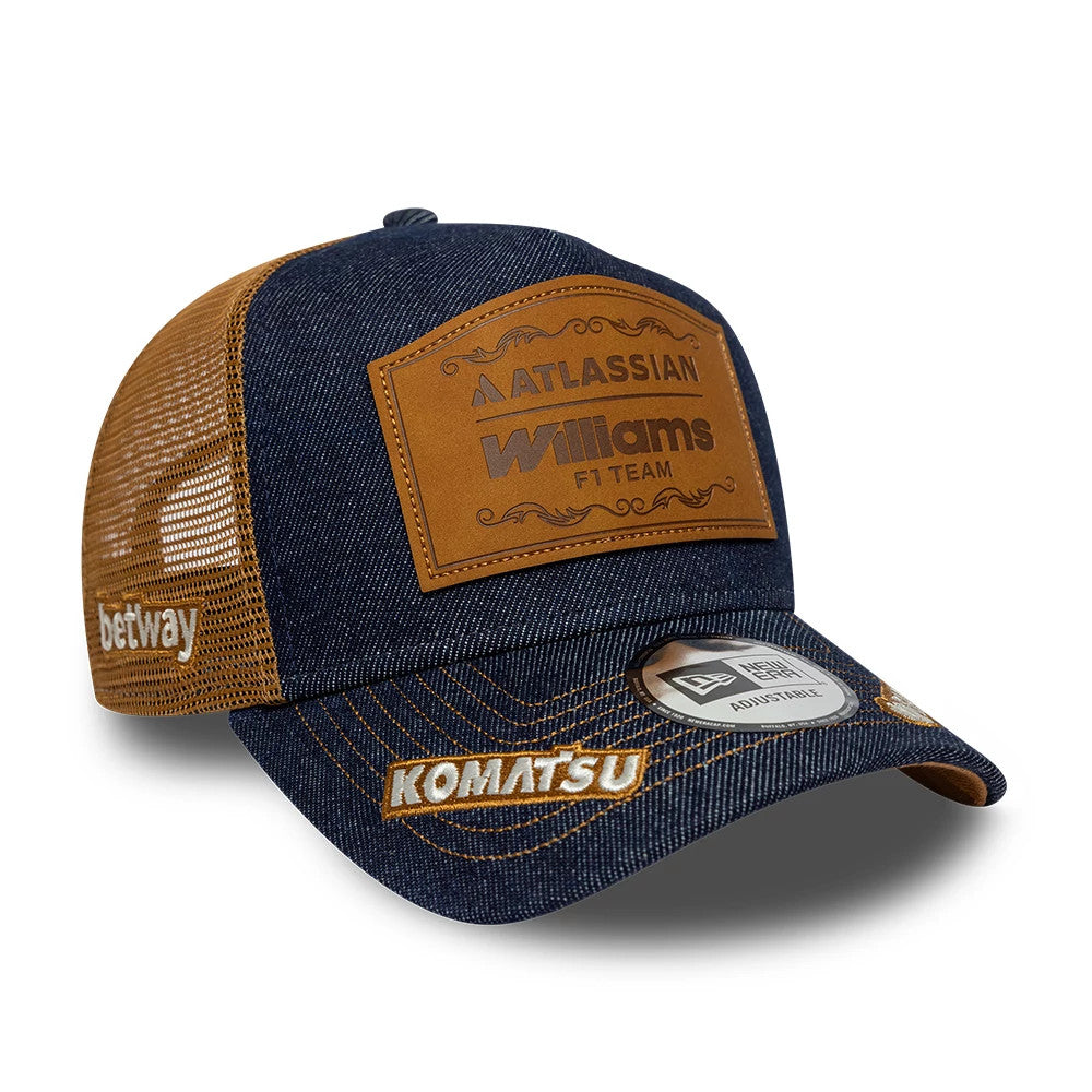 Pictured is this Williams Team Austin Race Special 9FORTY E-Frame Trucker cap in navy. 1