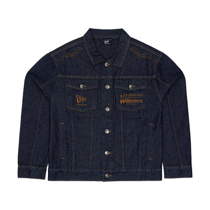 The model is wearing this Williams Austin Race Special Denim Jacket in blue. 4