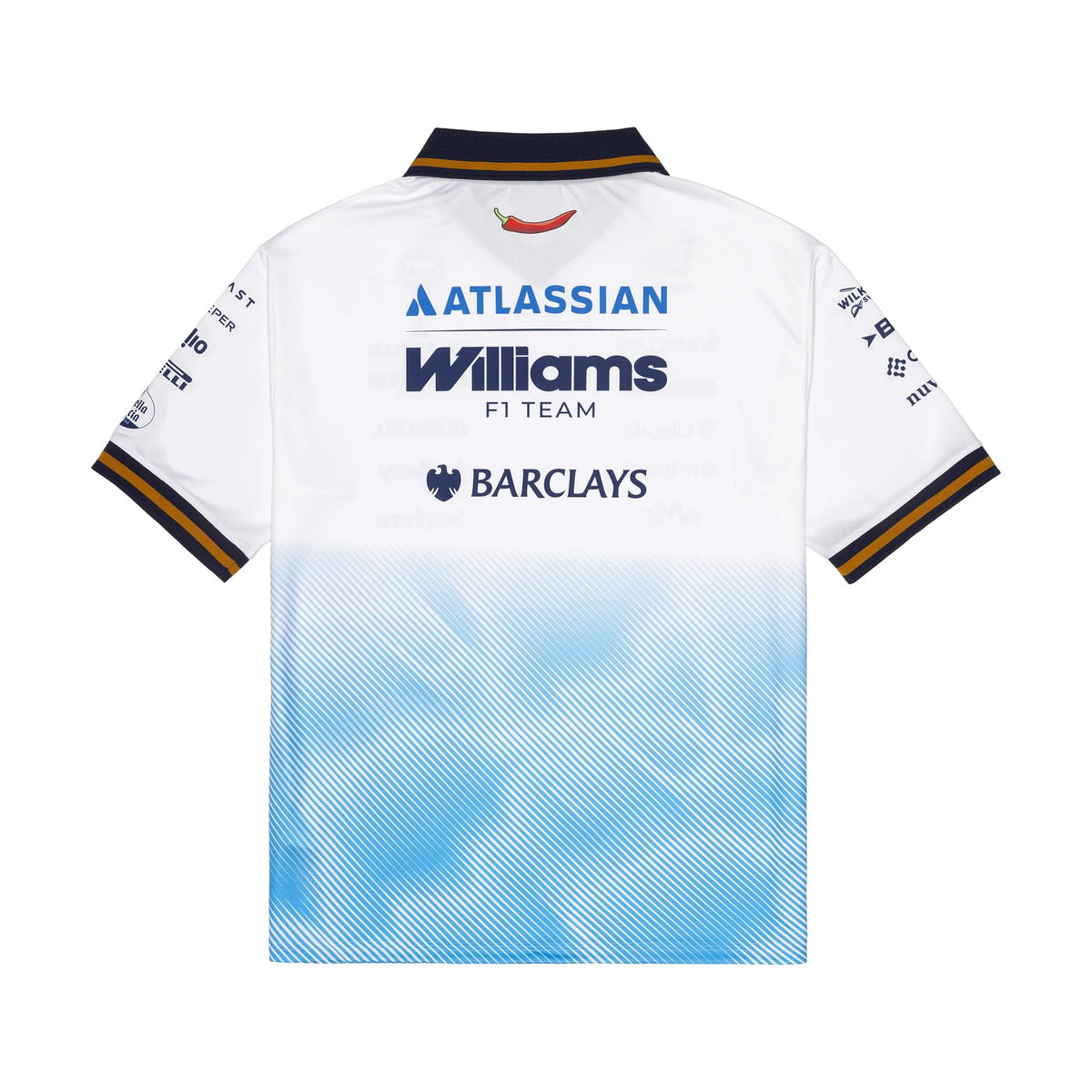 The model is wearing this Williams Spain Race Special T-Shirt in white. 2