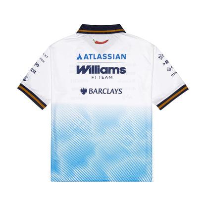 The model is wearing this Williams Spain Race Special T-Shirt in white. 2