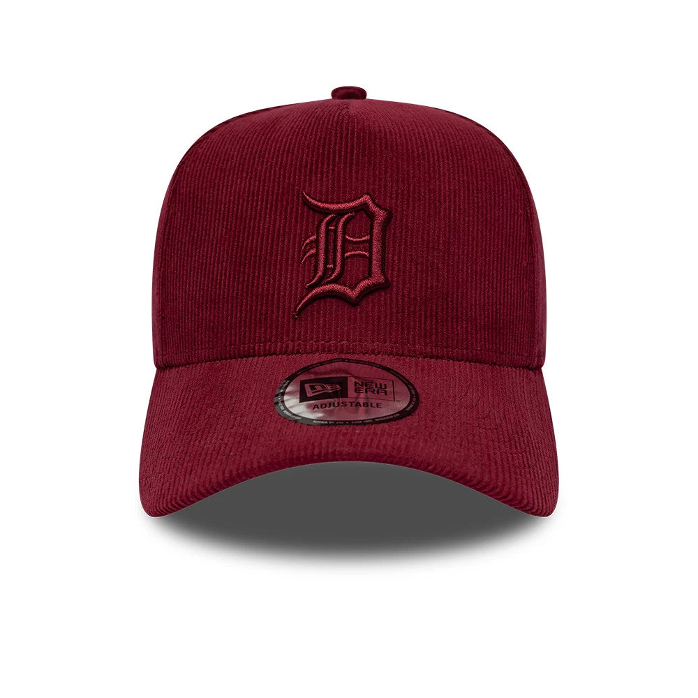 Pictured is this MLB Entry Cord Detroit Tigers 9FORTY E-Frame cap in dark red. 2