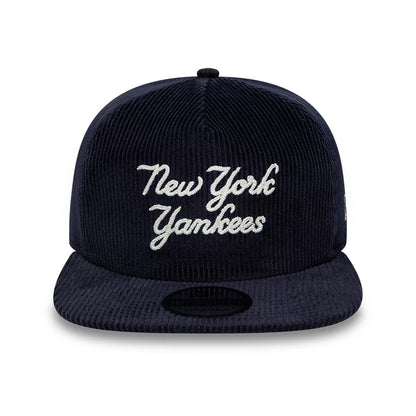 Pictured is this MLB Script Cord New York Yankees 19TWENTY cap in navy. 2