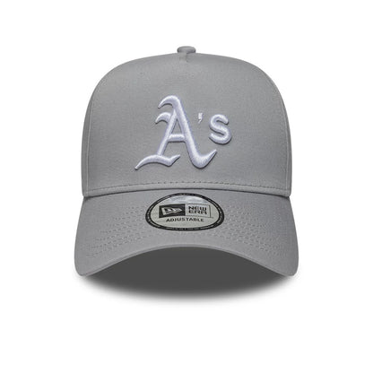Pictured is this MLB League Essential Athletics 9FORTY E-Frame cap in grey. 2